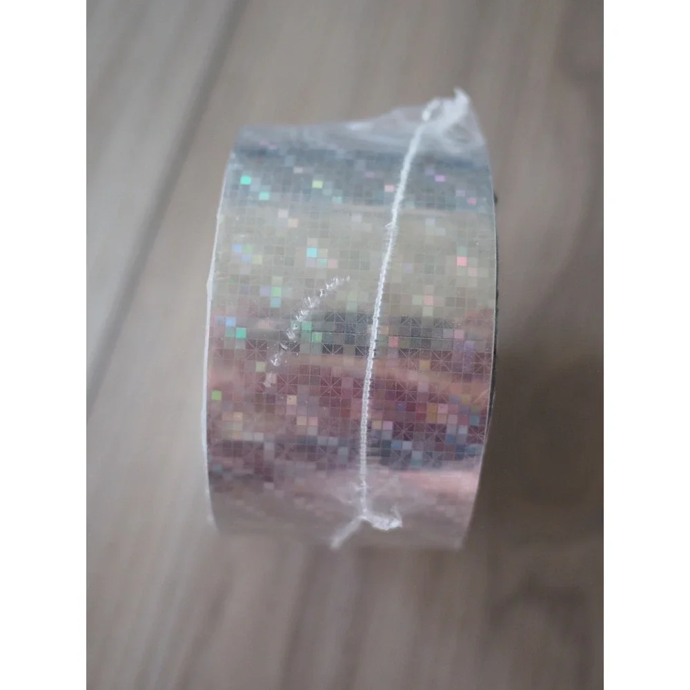NEW Duck Prism Silver Holographic Crafting Tape Iridescent Mosaic